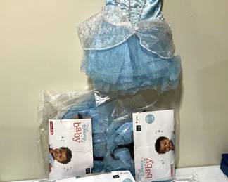 Lot of 6 Disney Baby Cinderella Dress Up Costumes 6-12 months and 12-18 months