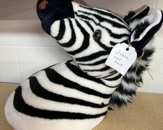 FAO Schwartz Zebra Trophy Head Wallmount Plush