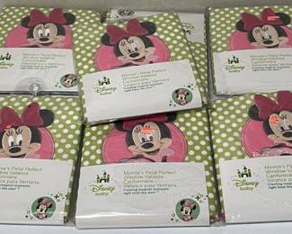 Lot of 7 New Packs Minnie Mouse Window Valence - Standard Size Window