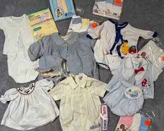 Large Lot Vintage Baby Clothing New Old Stock Mixed w/ Victorian