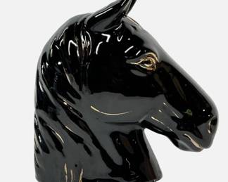 Vintage Wales Ceramic Horse Stallion Head Bust Figurine Statue 6" Japan