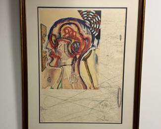 "Spectacles with Holograms" from Salvador Dali’s “Objects and Imaginations of the Future” suite, 1975, Japon paper edition, 21” X 28”, signed in pencil and inscribed 'LVI/LXXV'