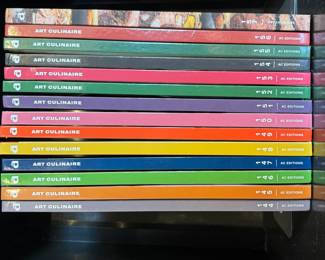Art Culinaire magazines (issues 144 through 157), hardbound, quarterly culinary publications designed for professional chefs and serious food enthusiasts