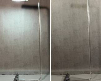 A 1970s era Peter Hamburger for George Kovacs Lucite and chrome floor lamp