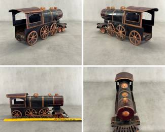 Antique tin and pressed-steel Dayton Hill Climber Friction Toy Locomotive circa 1890s–1910s