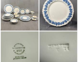 More views of the vintage Wedgwood Etruria Embossed Queen's Ware service for 6 (also includes serving pieces)Vintage Wedgwood Etruria Embossed Queen's Ware service for 12 (also includes serving pieces), service for 6 shown in this photo