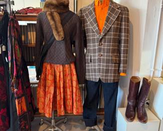 You'll find vintage women's clothing, men's vintage clothing, shoes, accessories at this estate sale