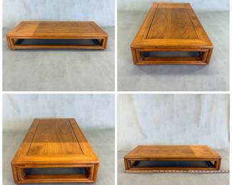 More views of the Chinese wooden altar table, 25"W x 4-1/4"H x 12-3/8"D