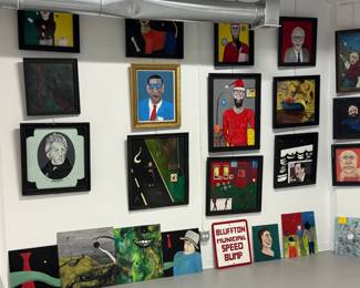 A collection of original paintings by outsider artist Dennis L. Olejarczyk, Muskegon, Michigan