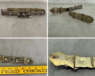 A late 19th / early 20th century Armenian silver and niello belt, Van circa 1900