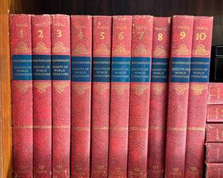Volumes 1 through 10 of Masterplots: Digests of World Literature (also known as Masterpieces of World Literature in Digest Form), edited by Frank N. Magill and published by Curtis Books / Salem Press early 1960s