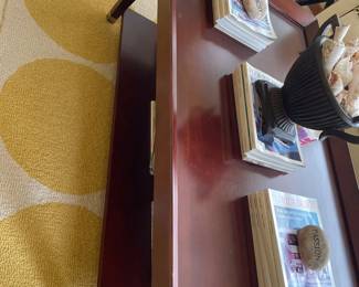 054 Mahogany Coffee Table with Magazine Shelves