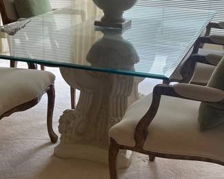 083 Classical Carved Stone Acanthus Console Table Base