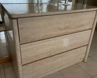 046 Faux travertine dresser