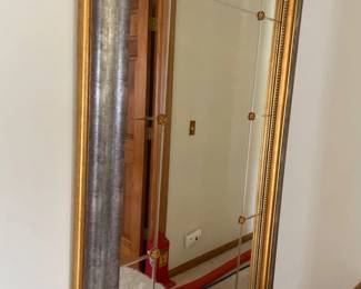 043 Large Gold Silver Ornate Wall Mirror
