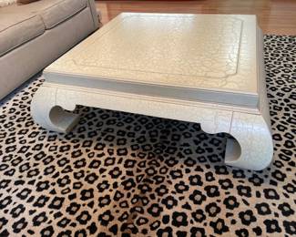 057 AsianStyle Crackle Lacquer Coffee Table
