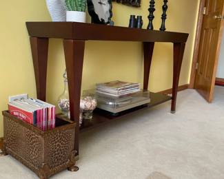 055 MidCentury Console Table with Lower Shelf