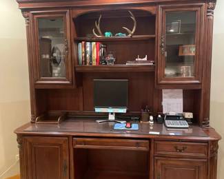 022 Traditional Cherry Executive Desk with Hutch