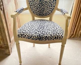 072 French Louis XVI Style Oval Back Armchair