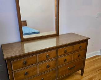 vintage wooden double dresser