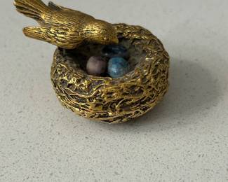 Max Factor bird nest perfume holder