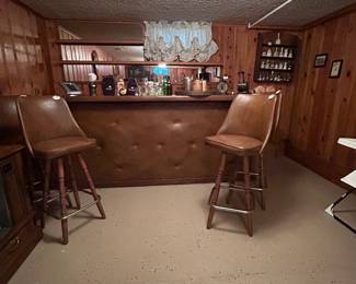 Four vintage barstools