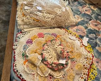 Lots of crochet doilies 