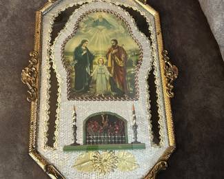 Antique bubble glass collage