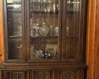 Vintage glass hutch