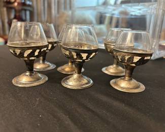 .925 Sterling Made in Mexico mini goblets