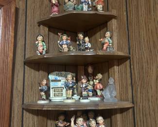Several wall shelves 