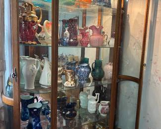 Large glass lighted curio