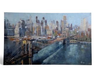 Brooklyn Bridge Canvas by Mark Lague