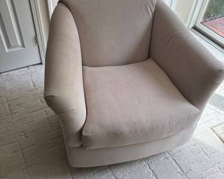 beige swivel chair