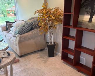 8' x 8' custom book shelf,  cherry wood