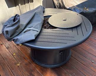 propane firepit w cover