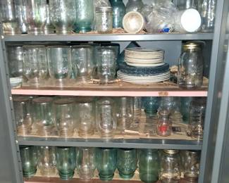 Many canning jars....