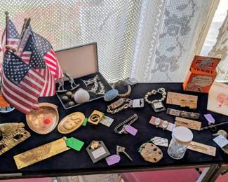 Lots of vintage smalls, jewelry, pins...