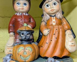 Ceramic Halloween trick or treaters