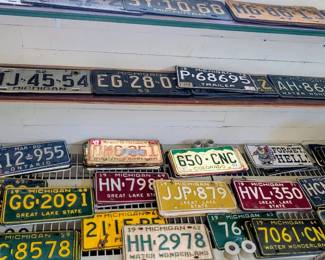Antique and vintage license plates