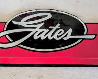 Vintage Gates metal advertising sign