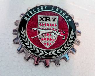 Several vintage Auto emblems different makes and models