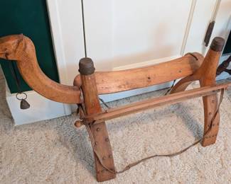 Vintage wood camel seat/ bench