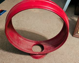 Original gas pump globe ring, metal