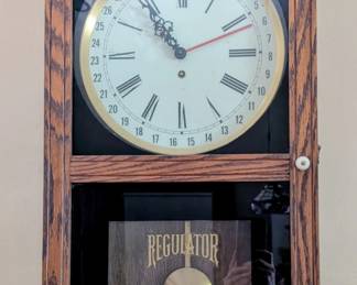 Vintage regulator wall clock