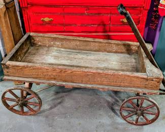Rare Buhl Son Co Detroit Michigan antique pioneer coaster wagon