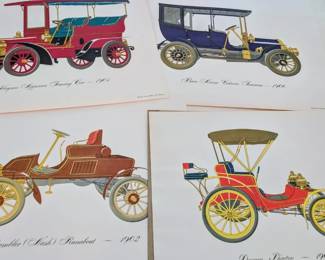 Vintage automobile prints