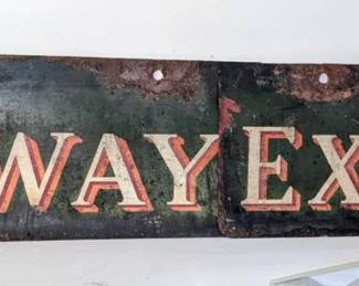 Railway Express metal sign, original