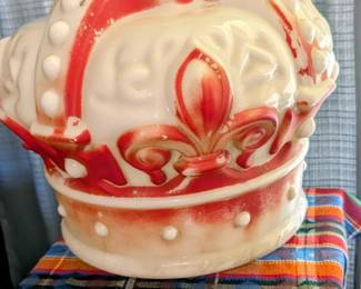 Standard oil, crown milk glass, gas pump globe