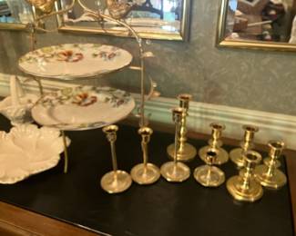 Brass candlesticks, Balwin Brass on the right